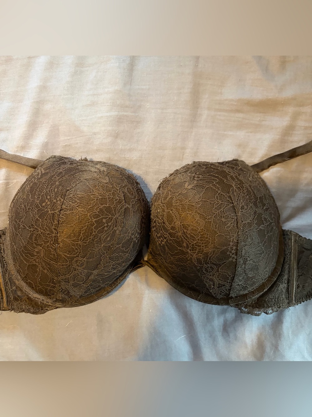 Victoria's Secret Lace Push-Up Bra in black add 2 cup sizes